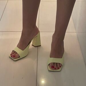 Liliana Bright Yellow Heeled Sandals